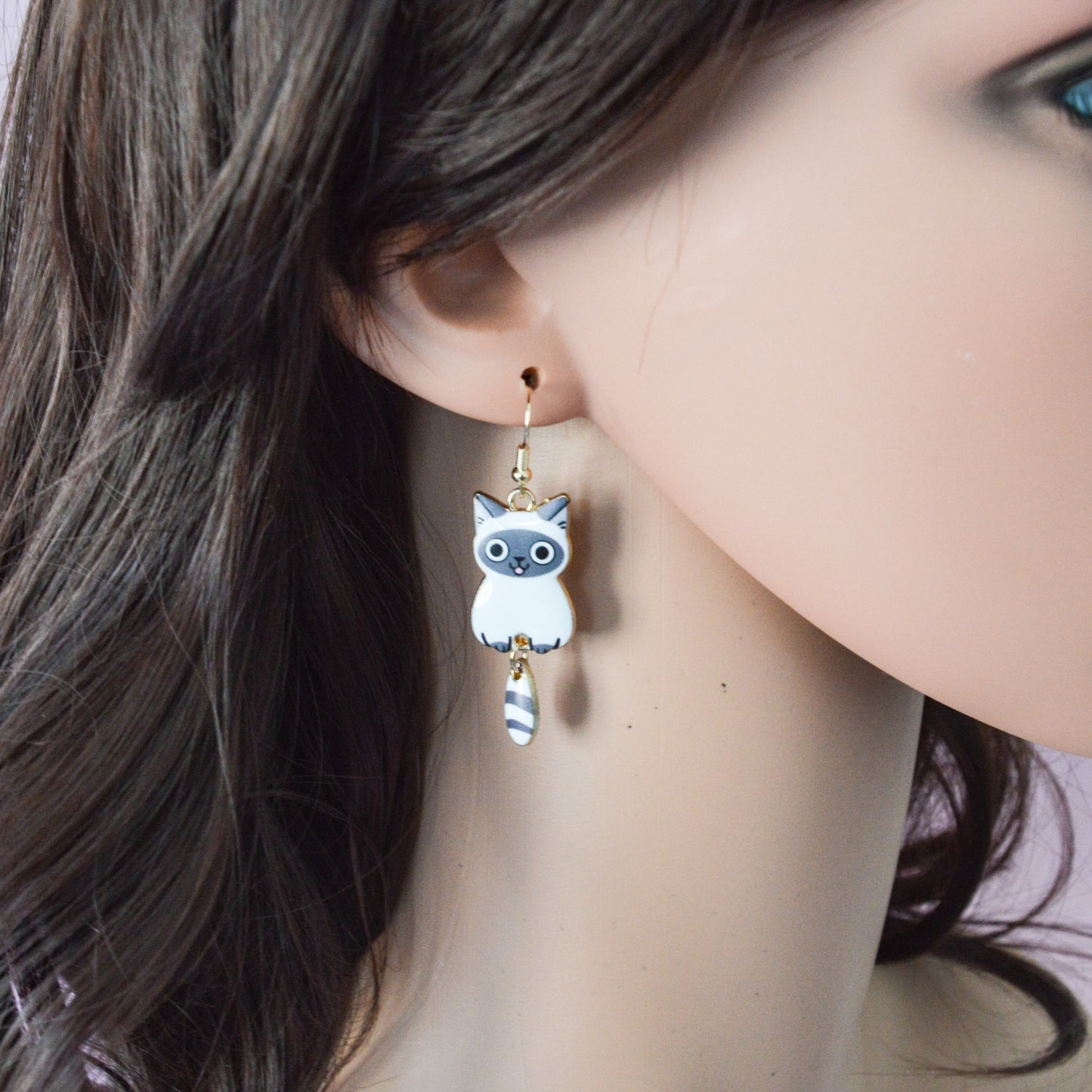 Boucles d'oreilles adorables chats