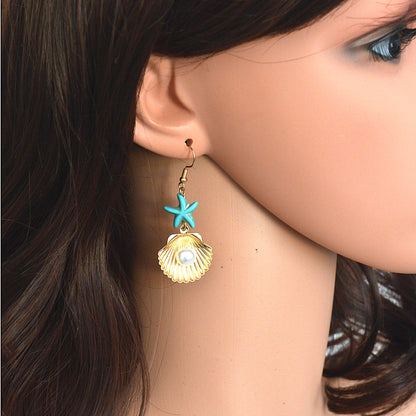 Boucles d'oreilles coquillages étoile de mer