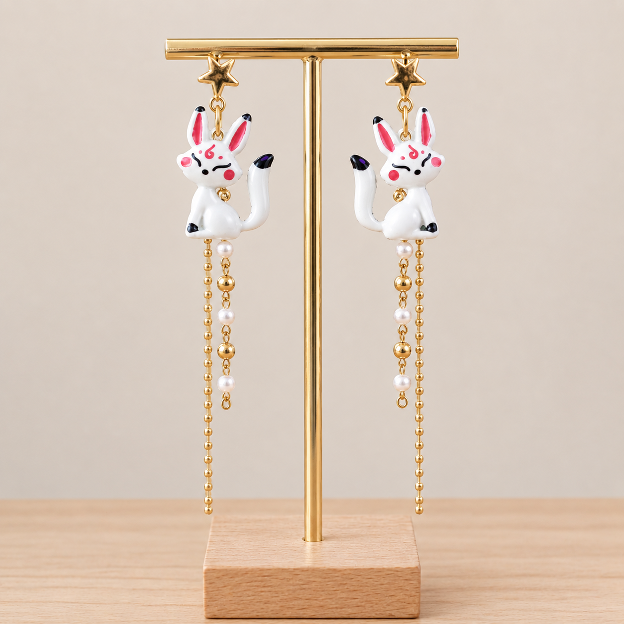 Boucles d'oreilles Kitsune Étoile (PROMO -20%)