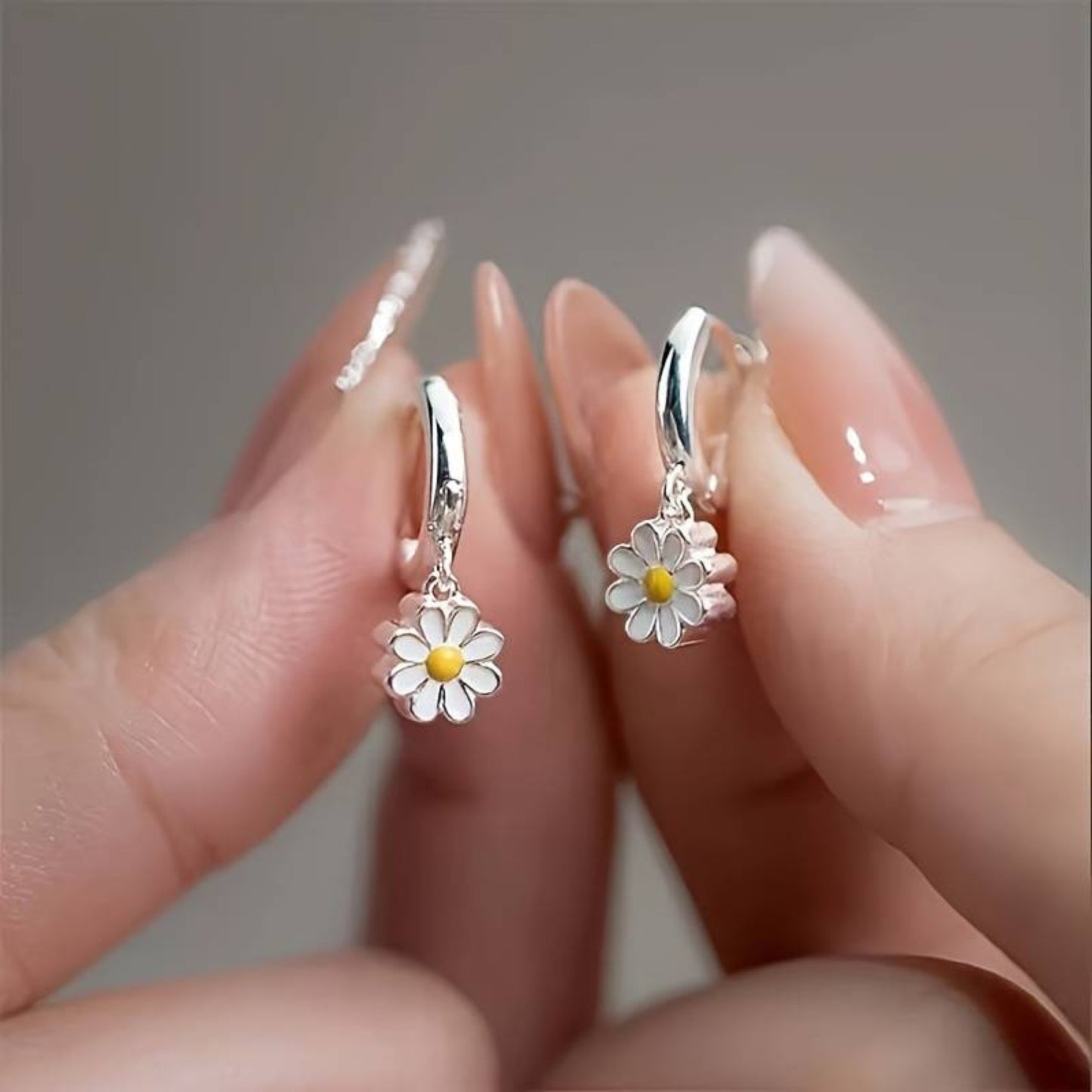 Boucles d'oreilles marguerites