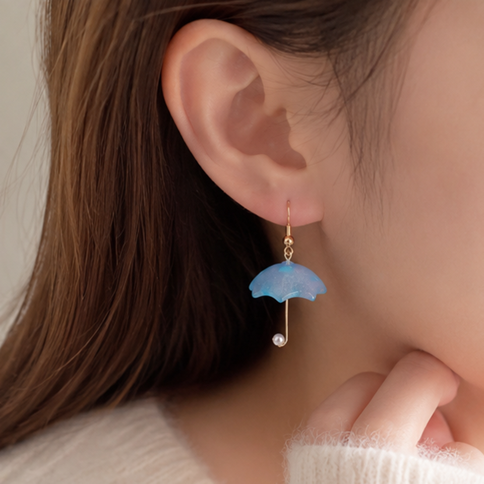 Boucles d'oreilles parapluie
