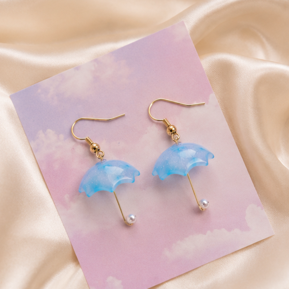 Boucles d'oreilles parapluie