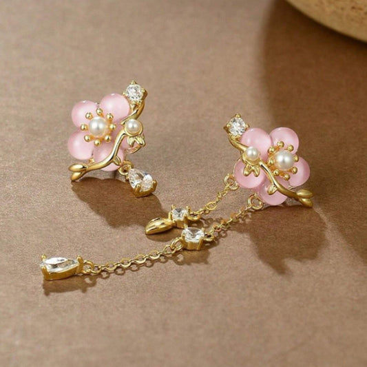 Boucles d'oreilles sakura éclatantes