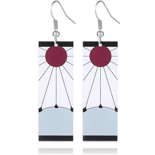 Boucles d'oreilles hanafuda de Tanjirō