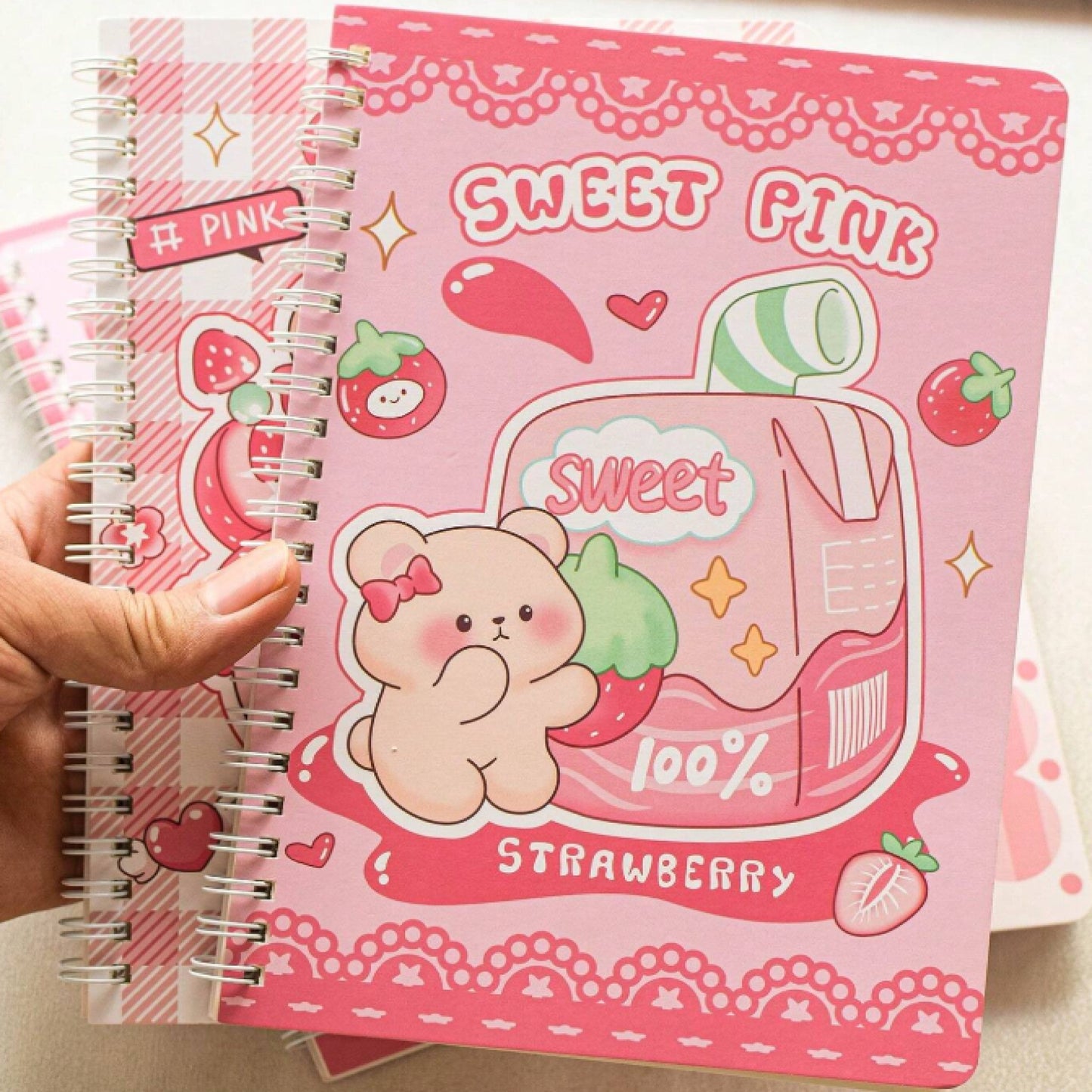 Carnet à spirales pink gourmandise