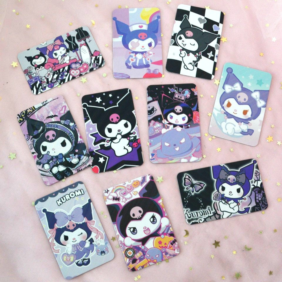 des cartes à collectionner illustrée Kuromi ! Effet holographique, design hyper mignon