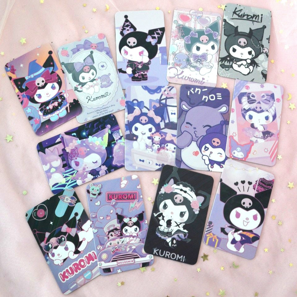 des cartes à collectionner illustrée Kuromi ! Effet holographique, design hyper mignon