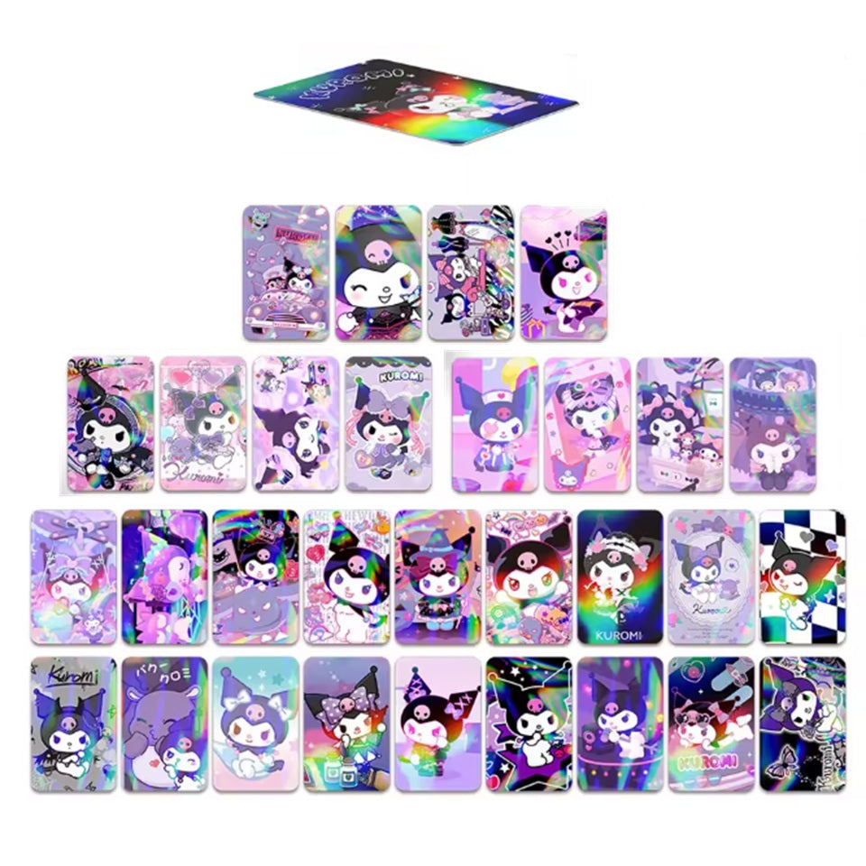 des cartes à collectionner illustrée Kuromi ! Effet holographique, design hyper mignon