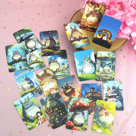 Lot de 4 cartes Totoro à collectionner