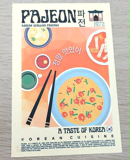 Carte postale plats asiatiques