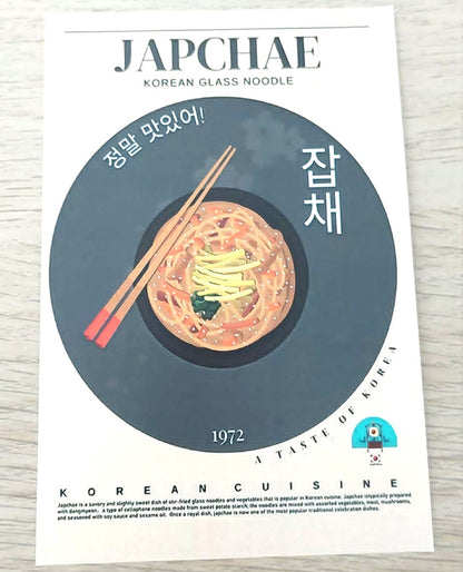 Carte postale plats asiatiques