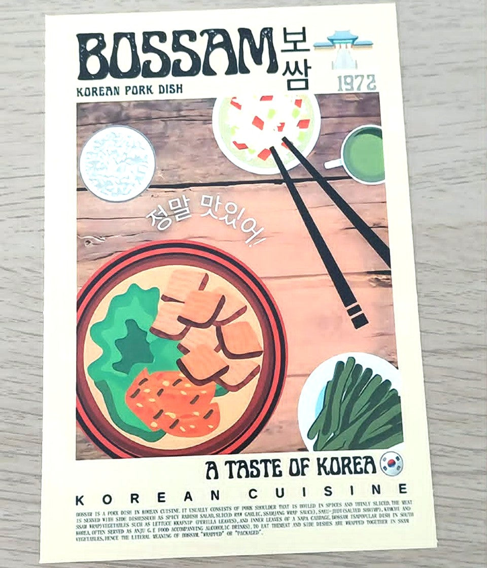 Carte postale plats asiatiques