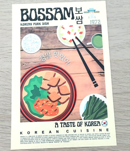 Carte postale plats asiatiques