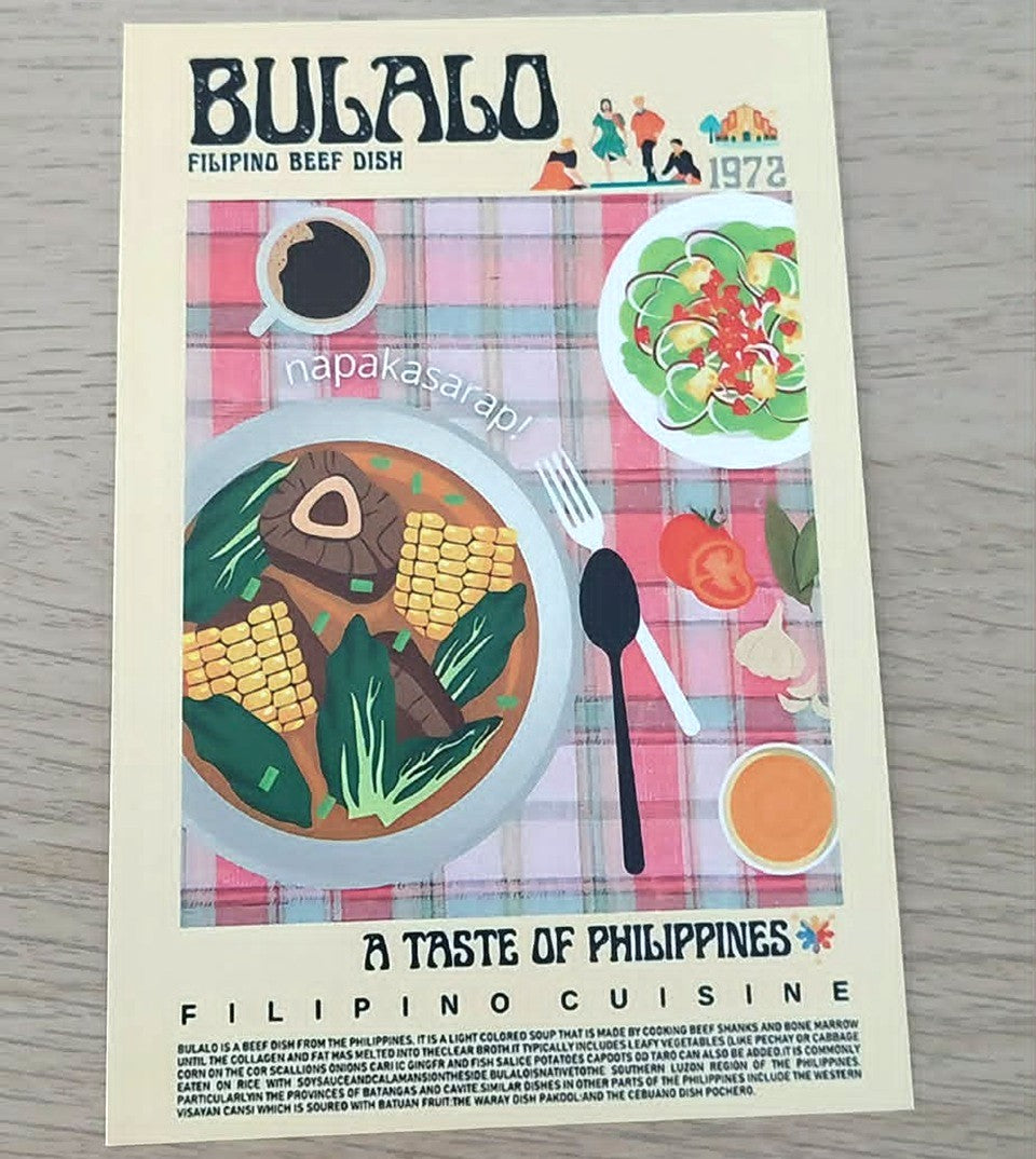 Carte postale plats asiatiques