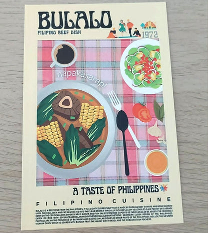 Carte postale plats asiatiques