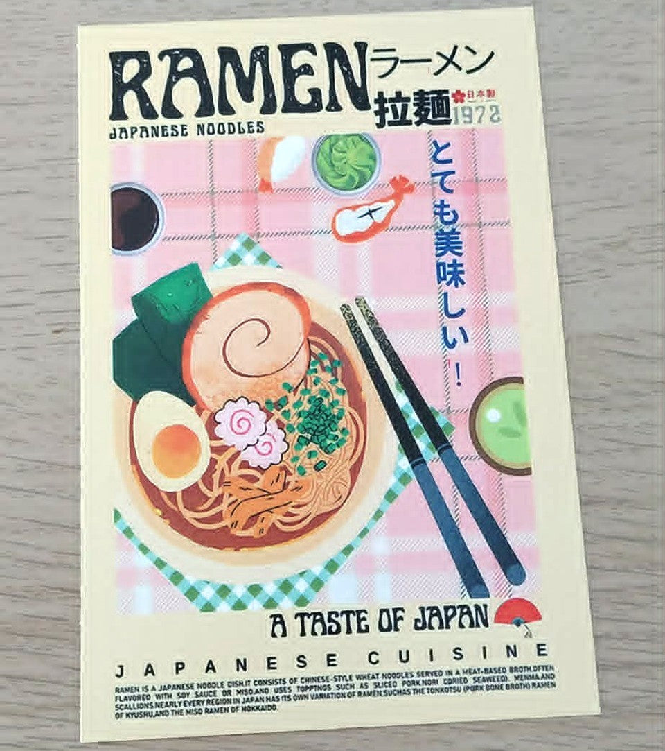 Carte postale plats asiatiques