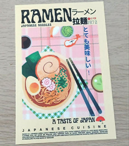 Carte postale plats asiatiques
