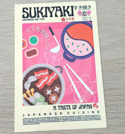 Carte postale plats asiatiques