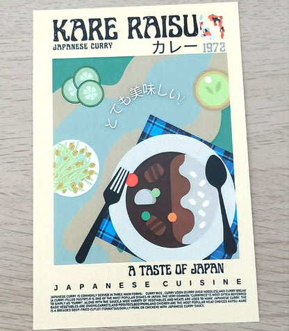 Carte postale plats asiatiques