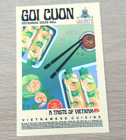 Carte postale plats asiatiques