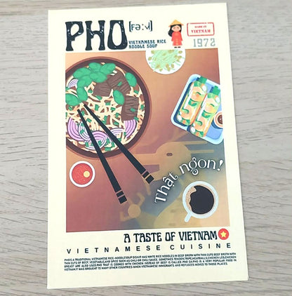 Carte postale plats asiatiques