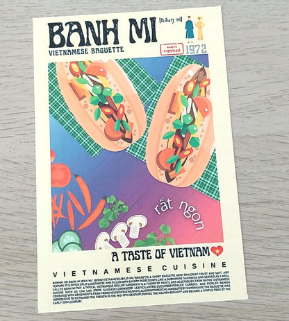 Carte postale plats asiatiques