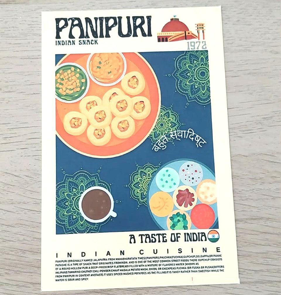 Carte postale plats asiatiques