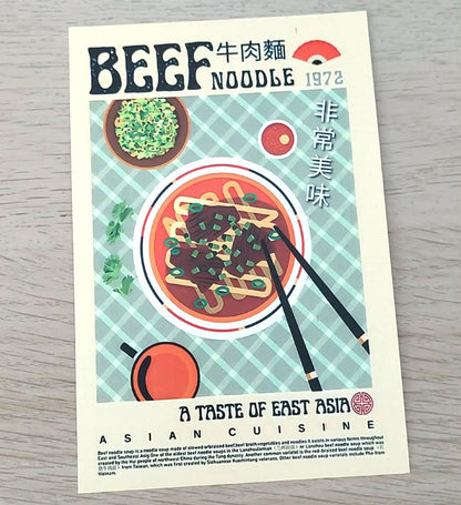Carte postale plats asiatiques