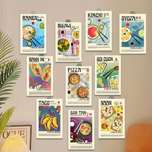 Carte postale plats asiatiques