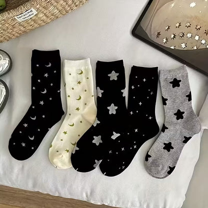 Chaussettes motif étoiles et petites lunes