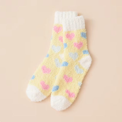 Chaussettes pilou coeurs