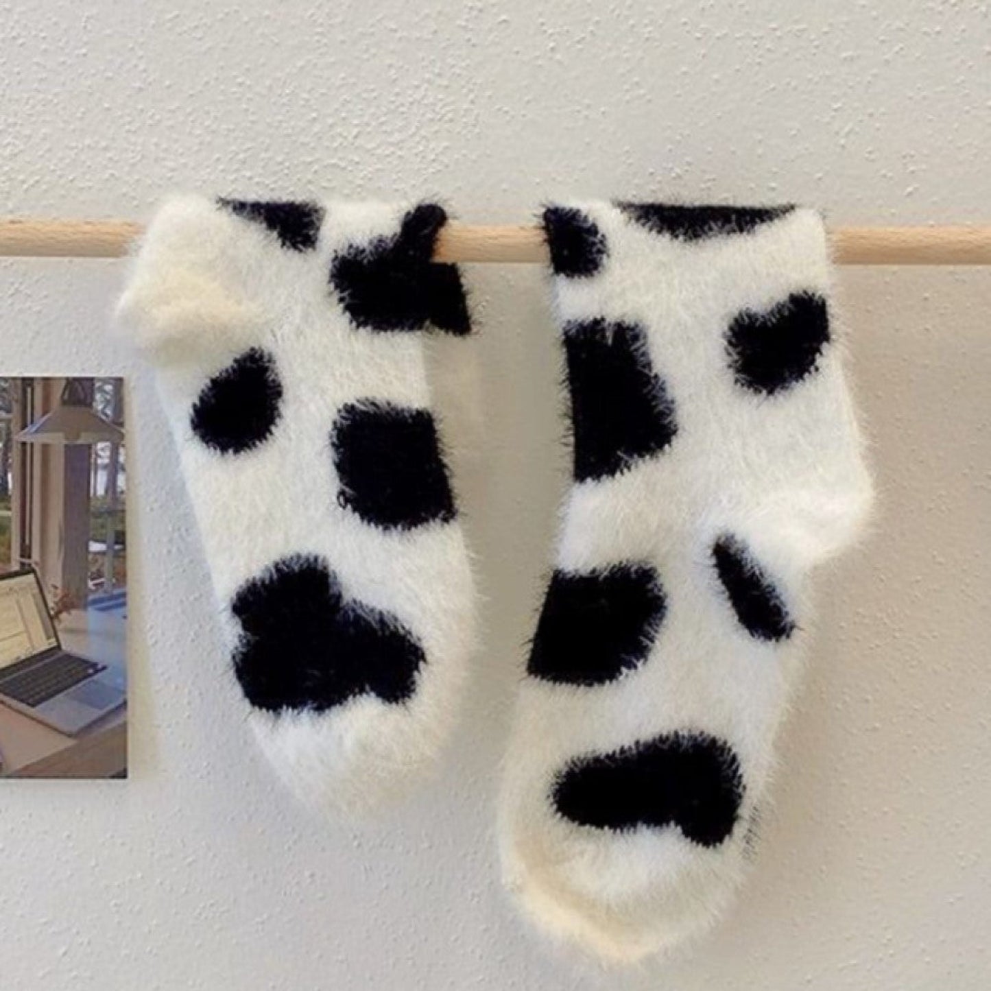 Chaussettes pilou motif vache