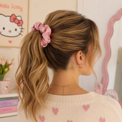 Chouchou motif Hello Kitty