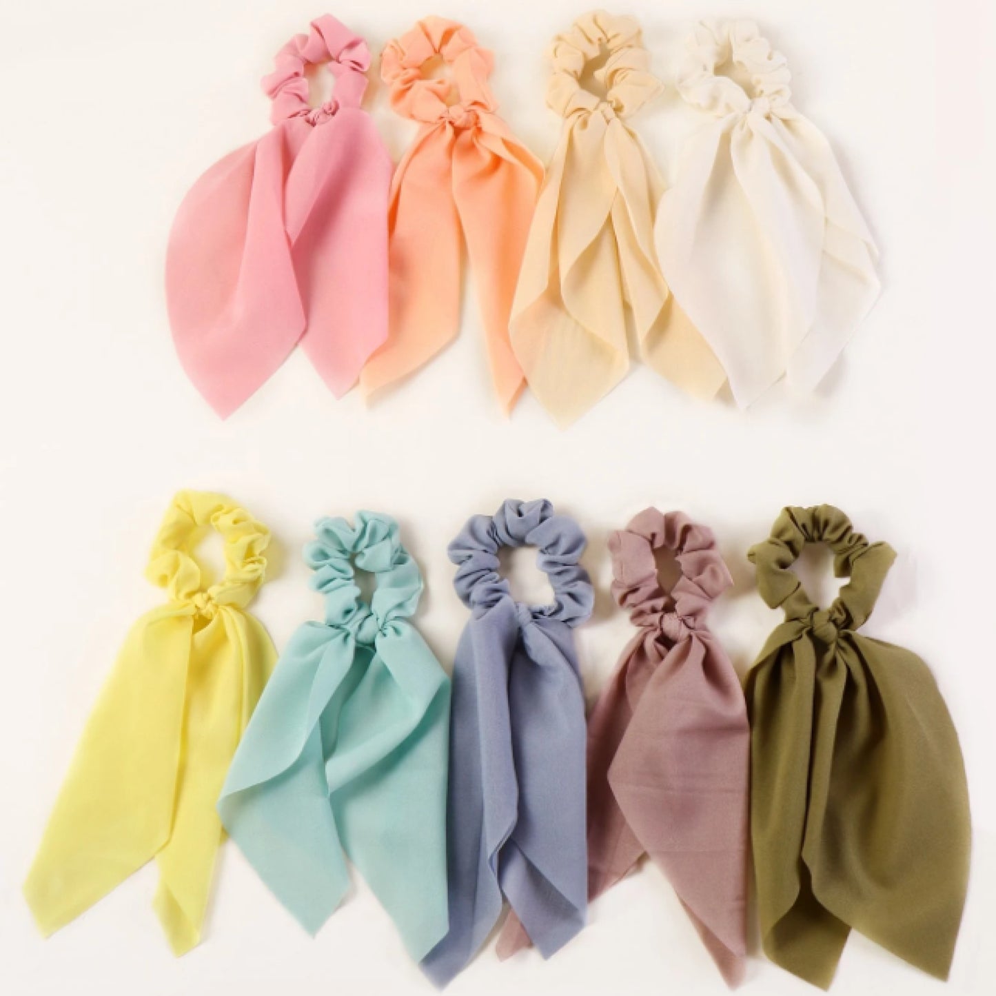 Chouchou foulard pastel