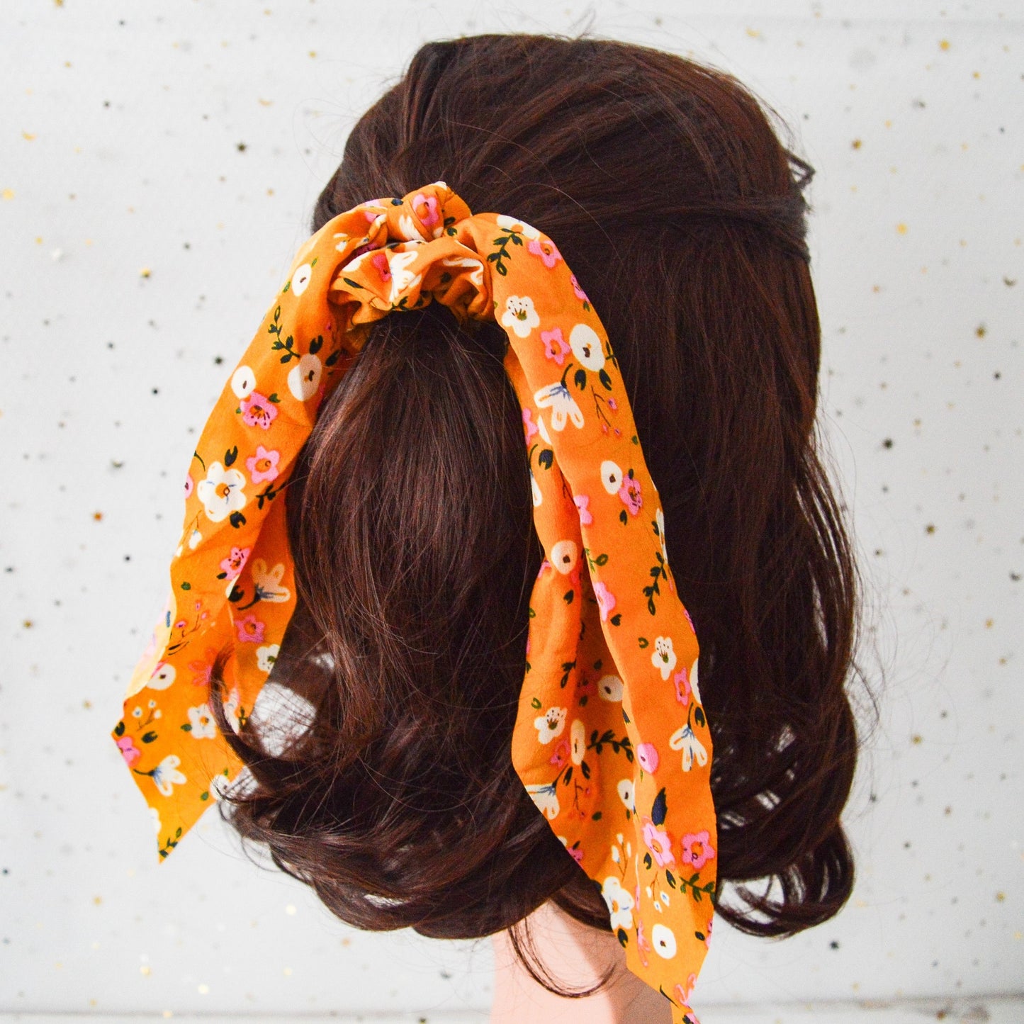 Chouchou foulard motif floral