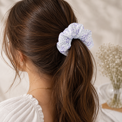 Chouchou fleurs lilas