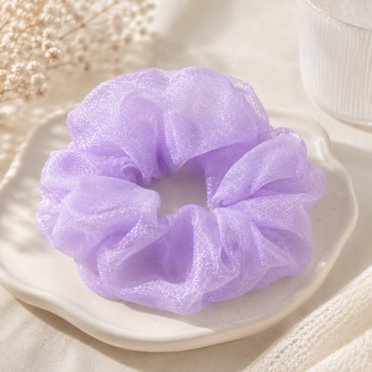 Chouchou fleurs lilas
