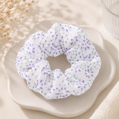 Chouchou fleurs lilas
