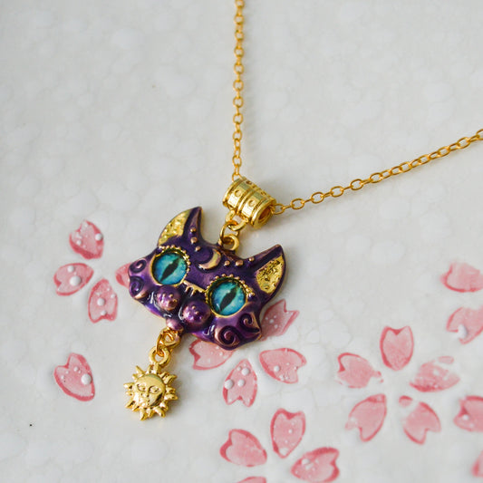 Collier chat violet