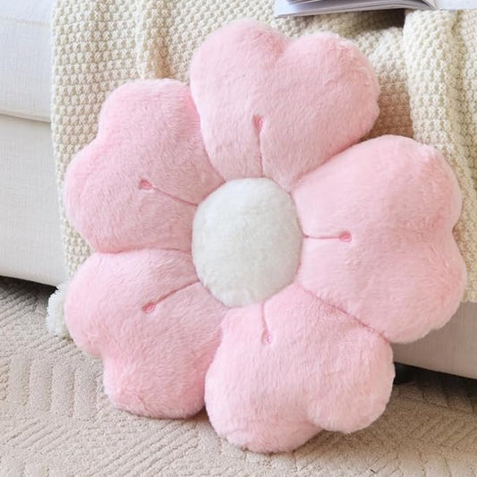 un coussin tout doux et moelleux en forme de fleur de sakura rose. Douceur et tendresse pour un coin déco floral et mignon