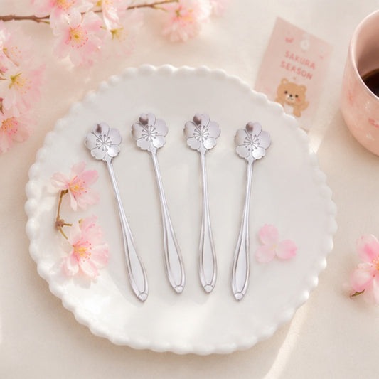 Lot de 2 cuillères en forme de fleur de sakura
