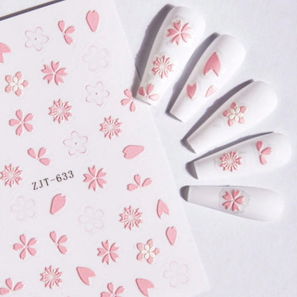 Déco nail art petites fleurs de sakura