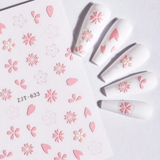 Déco nail art petites fleurs de sakura