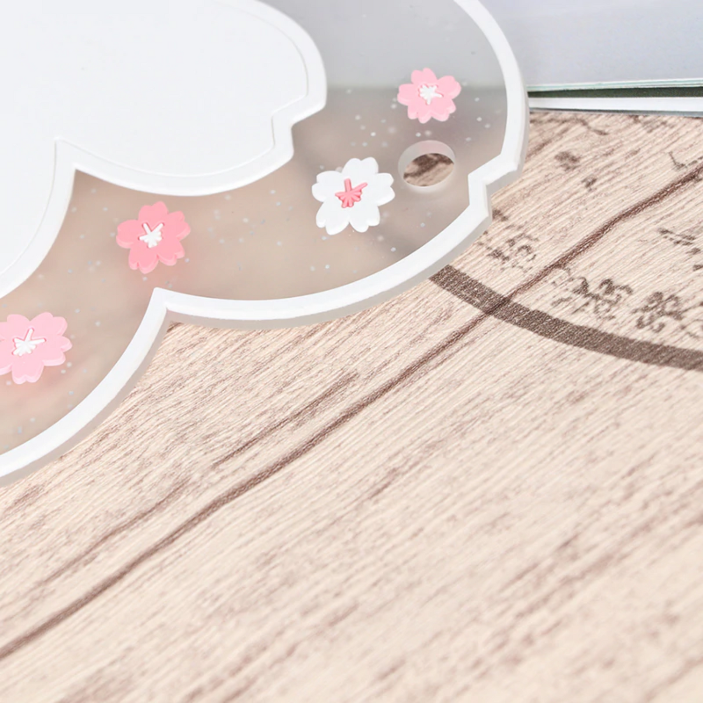 Dessous de verre fleur de sakura blanc