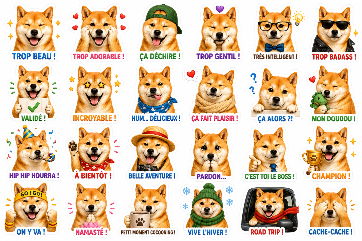 🐾 Pack d’Émojis Personnalisés de Votre Animal – Stickers Kawaii