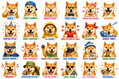 🐾 Pack d’Émojis Personnalisés de Votre Animal – Stickers Kawaii