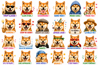 🐾 Pack d’Émojis Personnalisés de Votre Animal – Stickers Kawaii