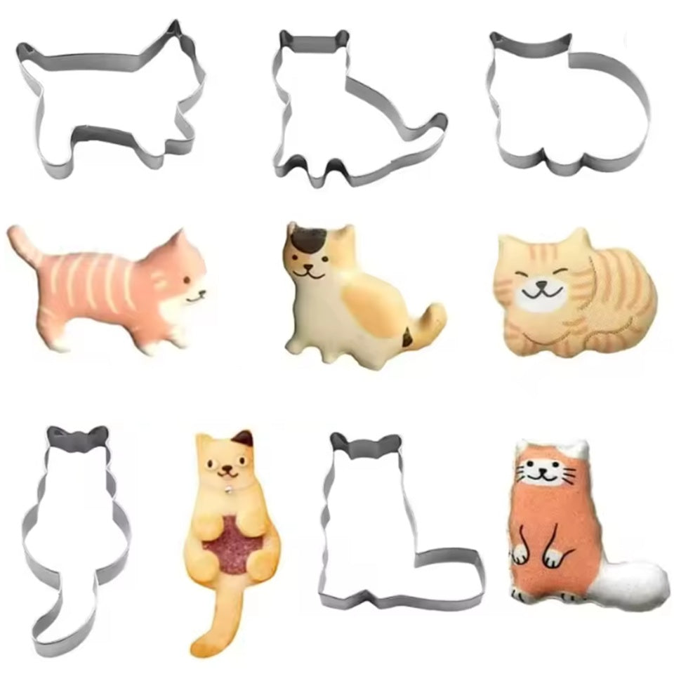 Lot de 2 emporte-pièce en forme de chat