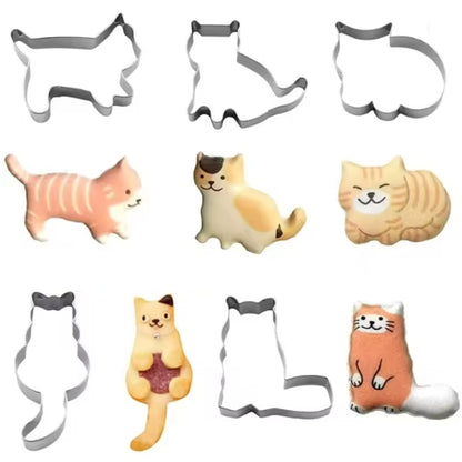 Lot de 2 emporte-pièce en forme de chat
