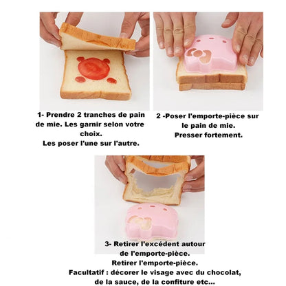 un emporte-pièce en forme d'Hello Kitty super mignon. Idéal pour réaliser de jolis sandwichs mignons et originaux.